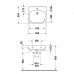 Duravit D-Code Раковина 60х55см., 1 отв., медицинская, без перелива, цвет: белый. 23136000002
