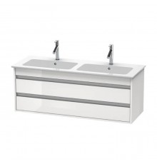 Duravit Ketho Тумба подвесная, 127x47.5х48см., с раковиной, 2 выдв.ящика, цвет: белый глянцевый. 2336130000,  KT643202222