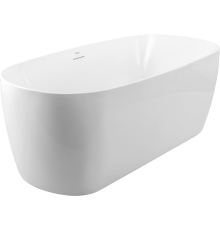Акриловая ванна BelBagno BB415 170x80 см, отдельностоящая, овальная, со сливом-переливом, с донным клапаном