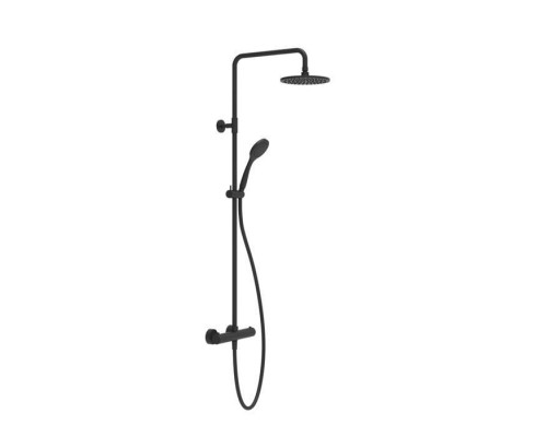 Gessi Emporio shower Душевая система, с верхним душем, термостатическим смесителем, штанга, шланг, ручно душ, цвет: Black XL. 35181#299 Gessi Emporio shower Душевая система, с верхним душем, термостатическим смесителем, штанга, шланг, ручно душ, цвет: Black XL. 35181#299