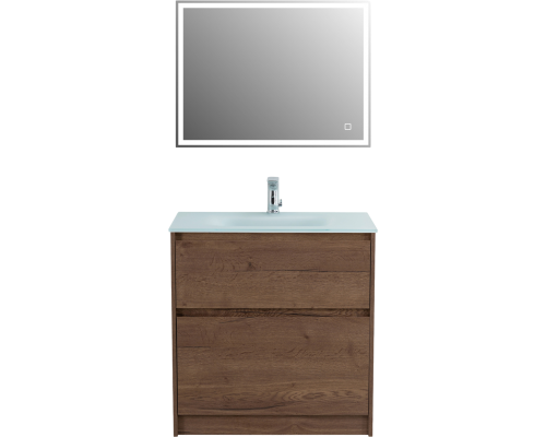 Мебель для ванной комнаты BelBagno Kraft 80 напольная, rovere tabacco, раковина BB810/465-LV-VTR-BO