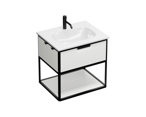 Burgbad Vry Комплект мебели 63х49.6х60cм., подвесной, 1 ящик, 1 полка, с 1 отв., цвет: белый матовый. SGUJ063F6019GO253C001*1 Burgbad Vry Комплект мебели 63х49.6х60cм., подвесной, 1 ящик, 1 полка, с 1 отв., цвет: белый матовый. SGUJ063F6019GO253C001*1