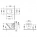 Duravit DuraStyle Rimless Унитаз подвесной без смывного края, с вертикальным смывом, 4.5л., 37x54см, Цвет: Белый. 2538090000