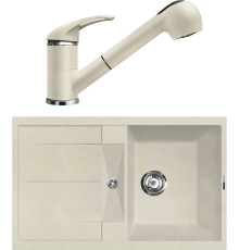Комплект Мойка кухонная Lava L6.CRE crema + Смеситель SG03 CRE crema