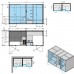 Effegibi BodyLove SH Front СаунаХаммам 393x176x220см, угловая SX, цвет: термообработанная древесина/трубчатое стекло. BL 40 24 0004