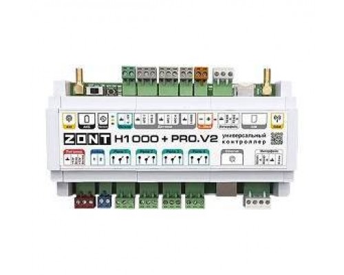 Универсальный 4G LTE / Wi-Fi / Etherrnet контроллер ZONT H1000+ Pro.V2 Универсальный 4G LTE / Wi-Fi / Etherrnet контроллер ZONT H1000+ Pro.V2