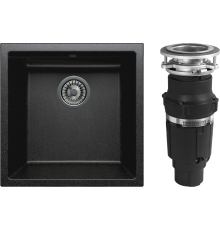 Комплект Мойка кухонная Tolero Classic R-128 уголь + Измельчитель Bone Crusher BC 610-AS