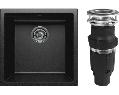 Комплект Мойка кухонная Tolero Classic R-128 уголь + Измельчитель Bone Crusher BC 610-AS