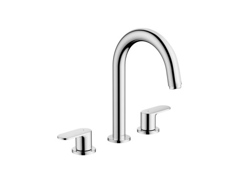 HG 71 553 000 Vernis Blend Смеситель для раковины 151 мм, на 3 отв., со слив. гарн., кер. 90°, Компл 71553000