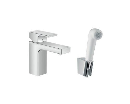 HG 71 216 000 Vernis Shape Смеситель для раковины 92 мм, с гигиеническим душем 5 л/мин, шланг 1600 м