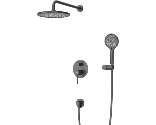 Душевой комплект Cezares Relax RELAX-DSET-NOP, С ВНУТРЕННЕЙ ЧАСТЬЮ, матовый черный