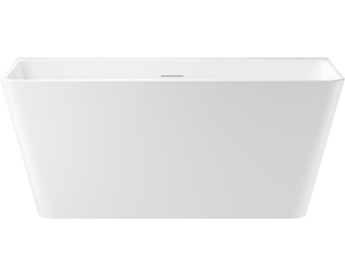 Акриловая ванна Wellsee Graceful Pro 140x75 см, отдельностоящая, белая, на ножках, со сливом-переливом, с донным клапаном, фурнитура золото