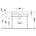 Duravit Vero Консоль металлическая 85x49см, с раковиной на 1 отв., напольная, цвет: белый/хром. 0030711000,  0329850000