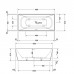 Duravit DuraSquare Ванна 185x85x61см, отдельностоящая с панелью и ножками, со спец слив-переливом, цвет: белый. 700430000000000