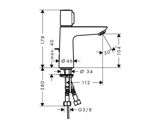 Hansgrohe Talis Select E, Смеситель для раковины, с донным клапаном, Цвет: хром. 71750000 Hansgrohe Talis Select E, Смеситель для раковины, с донным клапаном, Цвет: хром. 71750000