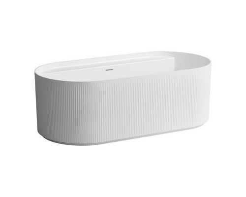 Laufen Sonar Ванна 160x81.5х46см, пристенная, с слив-переливом, материал: Marbond c рельефом, итегрированный перелив, цвет: белый. 2.2134.2.000.000.1
