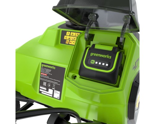 Снегоуборщик аккумуляторный Greenworks G40ST40 бесщеточный (АКБ 4 А.ч; ЗУ)
