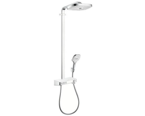 Hansgrohe Raindance Душевой гарнитур, в набор входят: верхний душ Raindance Select 300 3 jet с шарнирным соединением и QuickClean 2 типа струи: Rain: широкая дождевая струя. RainAir: объемная дождевая струя с технологией AIRPower, термо. 27127400 Hansgrohe Raindance Душевой гарнитур, в набор входят: верхний душ Raindance Select 300 3 jet с шарнирным соединением и QuickClean 2 типа струи: Rain: широкая дождевая струя. RainAir: объемная дождевая струя с технологией AIRPower, термо. 27127400