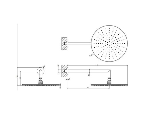 Gessi Emporio shower Верхний душ Oslash;30см., подвесной, поворотная, с защитой от известкового налёта, цвет: Finox Brushed Nickel. 47372#149