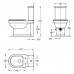 Kerama Marazzi Pompei Унитаз моноблок 37x67см, цвет: белый глянцевый. PO.wc.01,  PO.cis.01