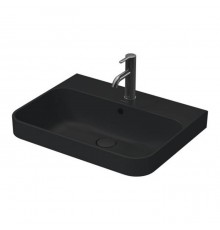 Duravit Happy D.2 Plus Раковина накладная, 60х46см., с 1 отв., выпуск с керамической крышкой, WonderGliss, цвет: Anthracite matt. 23606013001