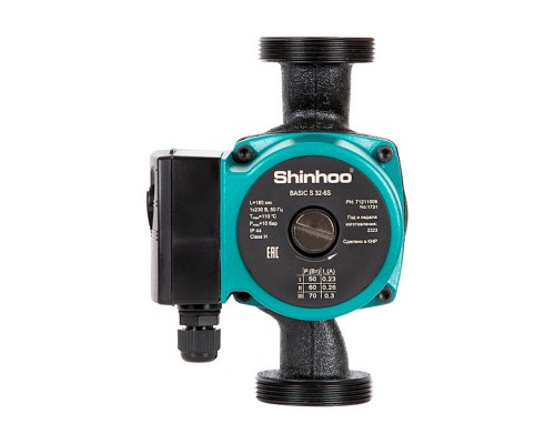 Насос циркуляционный Shinhoo BASIC S 32-6S 180мм 70/60/50Вт 1x230В 50Гц (с гайками). 71211005 Насос циркуляционный Shinhoo BASIC S 32-6S 180мм 70/60/50Вт 1x230В 50Гц (с гайками). 71211005