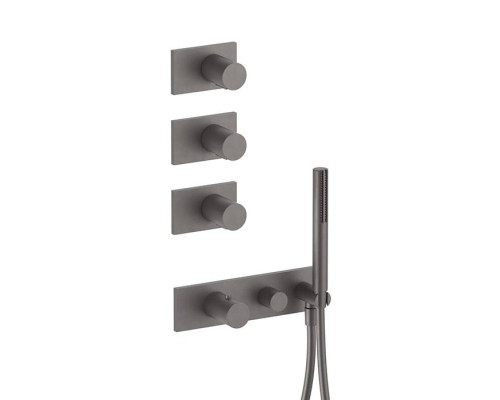 Fantini Milano Встраиваемый смеситель для душа, термостатический, цвет: Matt Gun Metal PVD. 31 P5 4714B