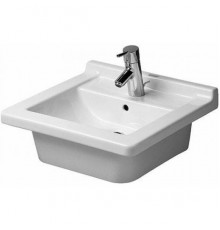 Duravit Starck 3 Раковина 48x46.5 см, 1 отв., шлифованная, с переливом, цвет: белый. 0303480022