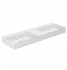 Azzurra Elegance Squared Раковина подвесная/накладная, 142x45xH12,5 см, 2 отв., двойная, цвет: Bianco lucido. ELLP14245DQMBI*2