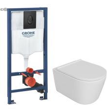 Комплект Унитаз подвесной DIWO Архангельск 0800 + Инсталляция Grohe Rapid SL 1000044 3 в 1 с панелью смыва