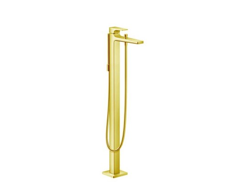 Hansgrohe Metropol Смеситель для ванны, на 1 отв, напольный, с ручным душем, излив 235мм, цвет: золото. 32532990 Hansgrohe Metropol Смеситель для ванны, на 1 отв, напольный, с ручным душем, излив 235мм, цвет: золото. 32532990