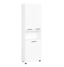 Шкаф DIWO Брянск 60 напольный, с корзиной, 60x188,5x30 см, белый