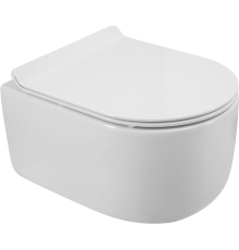 Унитаз подвесной BelBagno Soft BB084CH-TOR безободковый, крышка BB2011SC с микролифтом