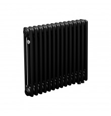 Трубчатый радиатор ТЕПЛОФОРТ ТР3057 ТВ, 14 секций, нижнее подключение ½”, черный мат 200152