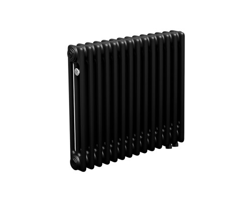 Трубчатый радиатор ТЕПЛОФОРТ ТР3057 ТВ, 14 секций, нижнее подключение ½”, черный мат 200152