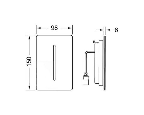 TECEfilo-Solid Urinal Лицевая панель, сталь, цвет: белый матовый. 9242073 TECEfilo-Solid Urinal Лицевая панель, сталь, цвет: белый матовый. 9242073