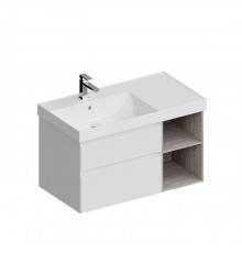 Kerama Marazzi Cubo Тумба подвесная 90см, левая, цвет: белый матовый. CUB.90Lh\WHT.M