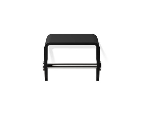 Decor Walther Black Stone TPH4 Держатель туалетной бумаги, подвесной, цвет: черный матовый / сталь матовая. 0974565 Decor Walther Black Stone TPH4 Держатель туалетной бумаги, подвесной, цвет: черный матовый / сталь матовая. 0974565