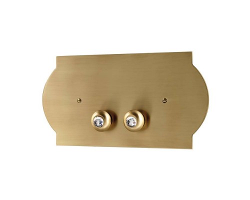 3SC Super-Placca Клавиша двойного смыва со вставками Swarovski 33хh17х2,5 см для бачков Geberit, цвет: латунь. SPL00OL/SW