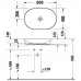 Duravit D-Neo Раковина 60х40см., накладная, без перелива, без отв., цвет: белый. 2372600070