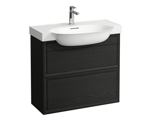 Laufen New Classic Тумба с раковиной 77.5x31.5x67.5см., подвесная, 2 ящика, цвет: черный дуб. 8.1385.5.000.104.1, 4.0604.2.085.628.1 Laufen New Classic Тумба с раковиной 77.5x31.5x67.5см., подвесная, 2 ящика, цвет: черный дуб. 8.1385.5.000.104.1, 4.0604.2.085.628.1