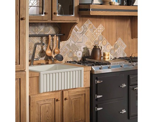 Kerasan Hannah Hampshire Раковина 60x47x22 см, без отв., кухонная, цвет: белый. 546001 Kerasan Hannah Hampshire Раковина 60x47x22 см, без отв., кухонная, цвет: белый. 546001