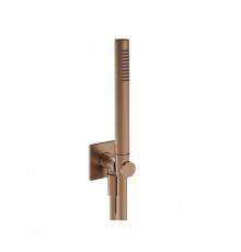 Gessi Inverso  Душевой комплект, состоящий из вывода воды, ручного душа ,шланг 1,50 м цвет: Copper Brushed PVD. 73523#708