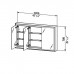Duravit L-Cube Зеркальный шкаф 120х15.4xh70см. 3 дверцы зеркальные,с 4-х сторонней подсветкой, с LED диммером справа внизу. LC755300000