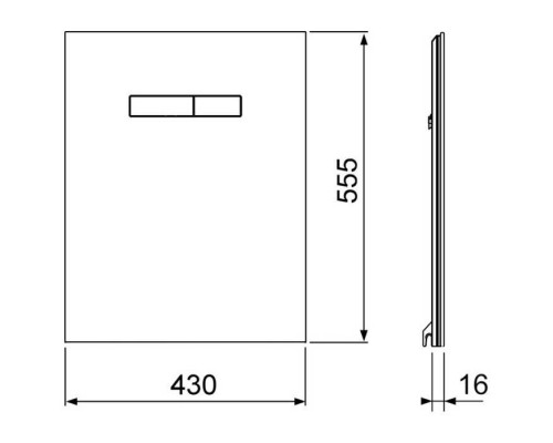 TECElux Комплект для установки унитаза-биде TOTO, GEBERIT, с верхней панелью 430times;555times;16 мм, с механическим блоком управления стекло, цвет: белый/. 9650000,  9650101