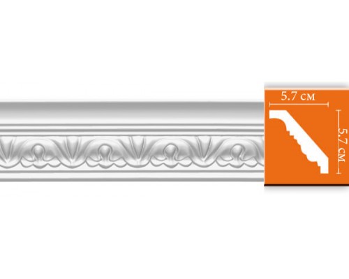 Плинтус потолочный с рисунком DECOMASTER 95609F гибкий (52*56*2400мм)