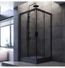 Душевой уголок AM.PM Gem W90G-403-090BT 90x90, профиль черный