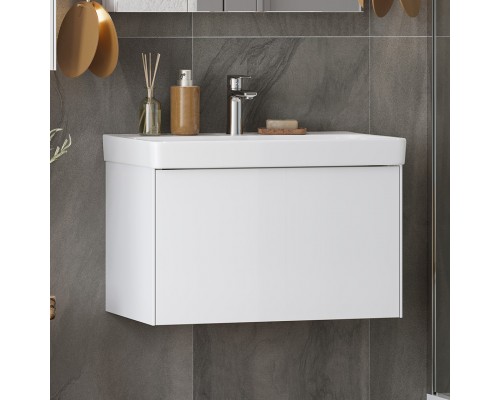 Тумба с раковиной AQUATON Асти 70 белая