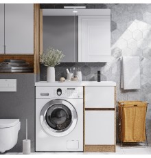Мебель для ванной комнаты AQUATON Лондри 40 R, дуб сантана, белый