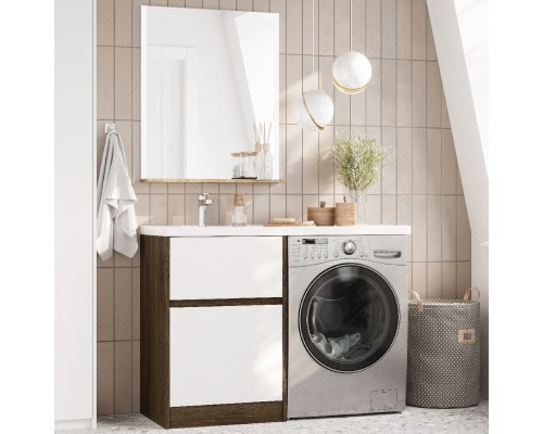 Мебель для ванной комнаты AQUATON Лондри 60 L, дуб кантри, белый